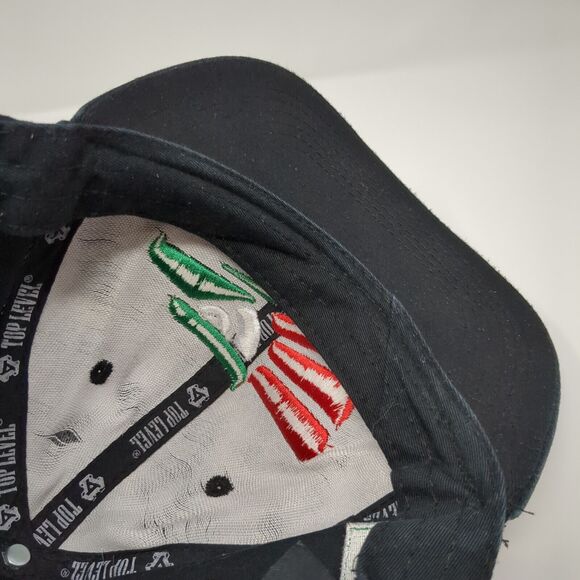 Hecho En Mexico Snapback Hat Black One Size Embroidered Top Level - Picture 8 of 9